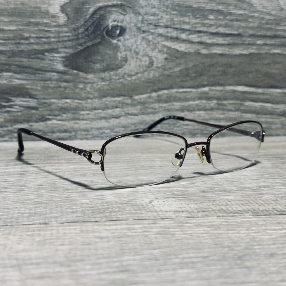 Saks Fifth Avenue S5A 221 FEP Eyeglass Frames Womens 51-17-130 Brown Half Rim